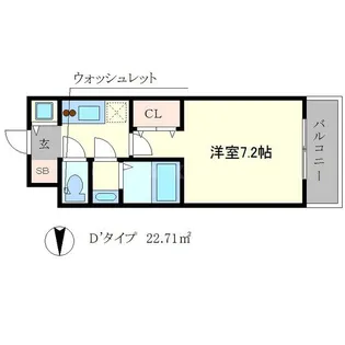 サムティ京都西大路【4階】の間取り
