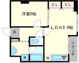 リエス西院【4階】の間取り