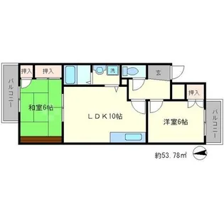 レションド清涼【403号室】の間取り