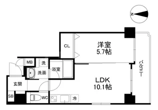 べラジオ雅び四条通Ⅱ【3階】の間取り