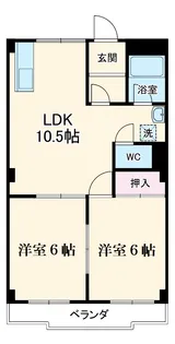 パティオ野並【4階】の間取り