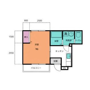 ハイツひまわり【102号室】の間取り