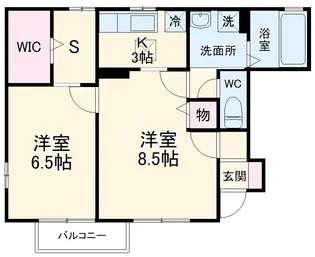 吉野ハイツ III棟【1階】の間取り