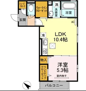 Carpe diem【105号室】の間取り