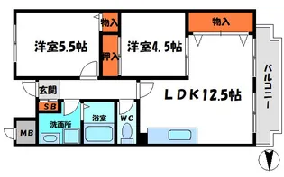 メゾン・ド・エルGE【4階】の間取り