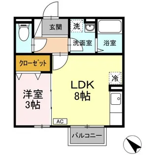セレッソ砂口【2階】の間取り