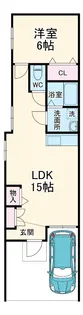 シャルレ岡町【1階】の間取り