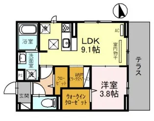 マルベリー瓜生2【1階】の間取り