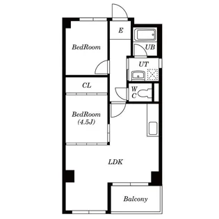 コーポヤマギワ【4階】の間取り