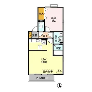 ウィルモア新松戸A棟【1階】の間取り