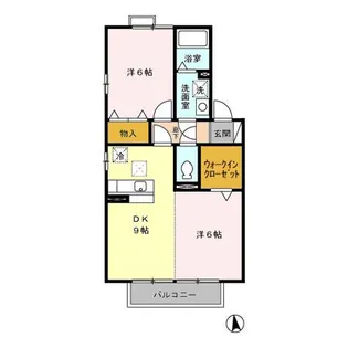 ウィルモア新松戸A棟【1階】の間取り