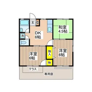 ツインクレスト【101号室】の間取り