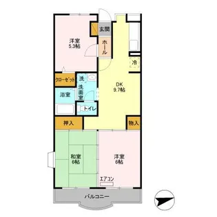 グランドール北小金【4階】の間取り