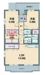 ガーデンヒルズ さくら【1階】の間取り