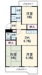 メゾンサンヒルズ【1階】の間取り