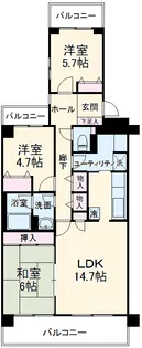 テラス本八幡【4階】の間取り