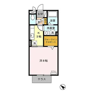 スプリング・K【1階】の間取り