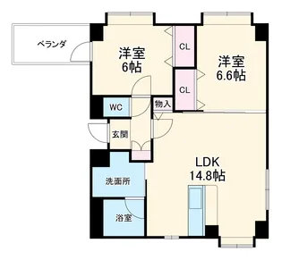 ルミエール苗代【3階】の間取り