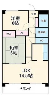 スカイコート21【2階】の間取り
