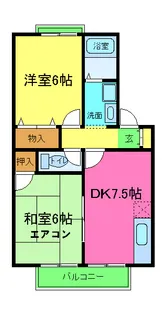 セジュール広沢【205号室】の間取り