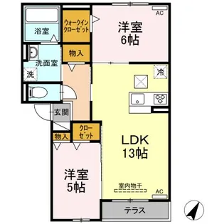 ブリーゼⅣ【201号室】の間取り