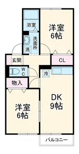 サニーハウス上今井 B【2階】の間取り