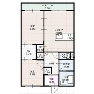 NMガーデン【402号室】の間取り