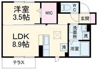 サンパティーク【1階】の間取り