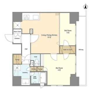 TSレジデンス北上野【10階】の間取り