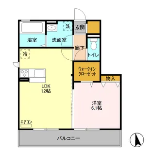 LeHuit E【2階】の間取り