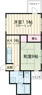 カーササカイ【201号室】の間取り