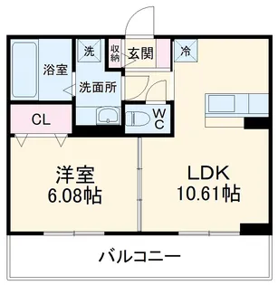 ルミエール富士見【203号室】の間取り