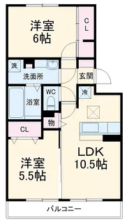 カーサ フラグランツァ【1階】の間取り