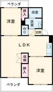 中央信託ハイツ A【3階】の間取り