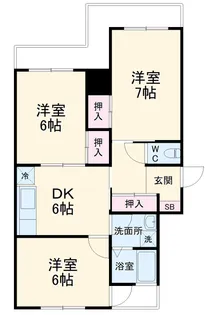 ボヌール貢川【406号室】の間取り