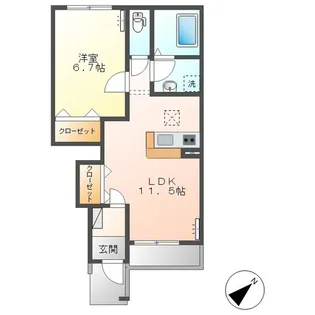 ニューサンフレッチェⅡ【1階】の間取り