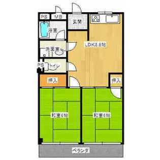 ファミールはらた【1階】の間取り