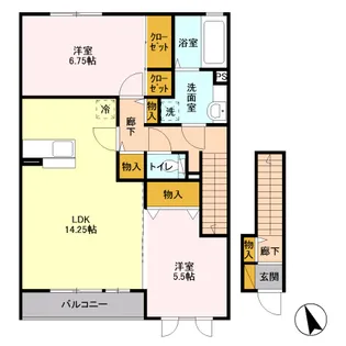 ヴェルドミール【2階】の間取り