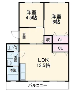 コーポまやだ【403号室】の間取り