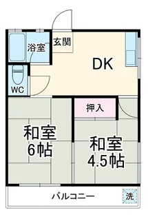 山喜多コーポ【1階】の間取り