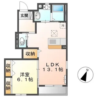 ルプラ B【1階】の間取り