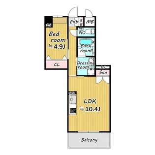 パークヒルズ神の倉【4階】の間取り