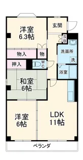 ミレニアムA【203号室】の間取り