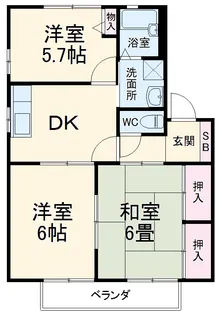 グリーンヒル光【1階】の間取り