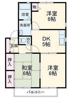 グリーンヒル光【2階】の間取り