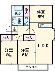 ハートホーム山本【C201号室】の間取り