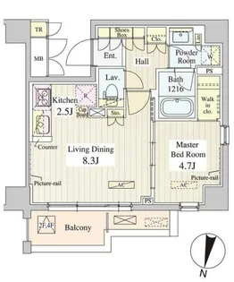ル・シュクレ永福【5階】の間取り