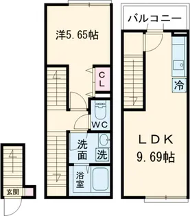カインドネス立川【203号室】の間取り