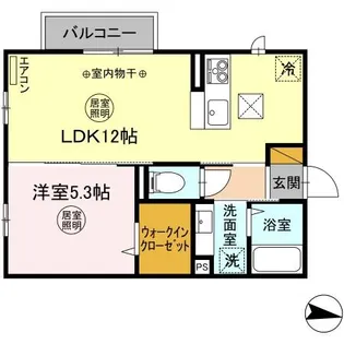 D-room深谷津【1階】の間取り
