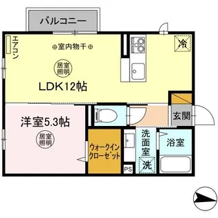 D-room深谷津【205号室】の間取り